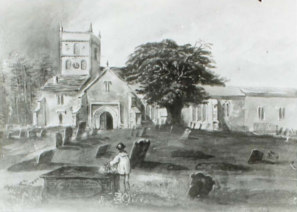 Early depiction of St Peter & St Paul Church