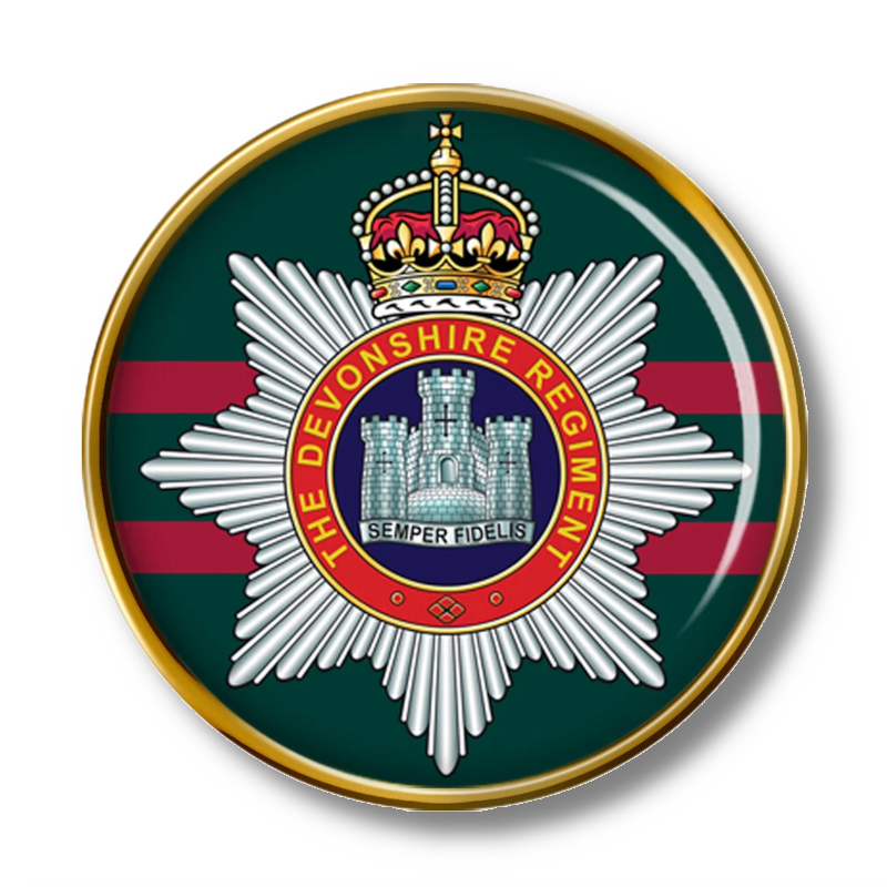 Royal Devonshire Lapel Pin Badge