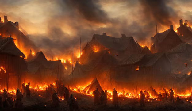 Village on Fire