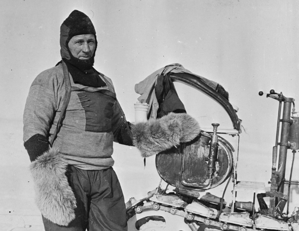 William Lashley and the motorised sledge